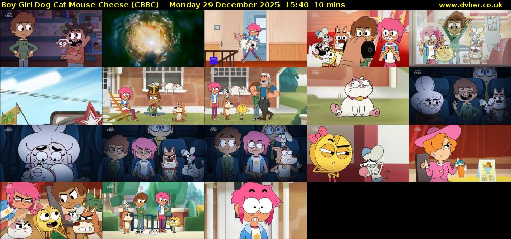 Boy Girl Dog Cat Mouse Cheese (CBBC) Monday 29 December 2025 15:40 - 15:50