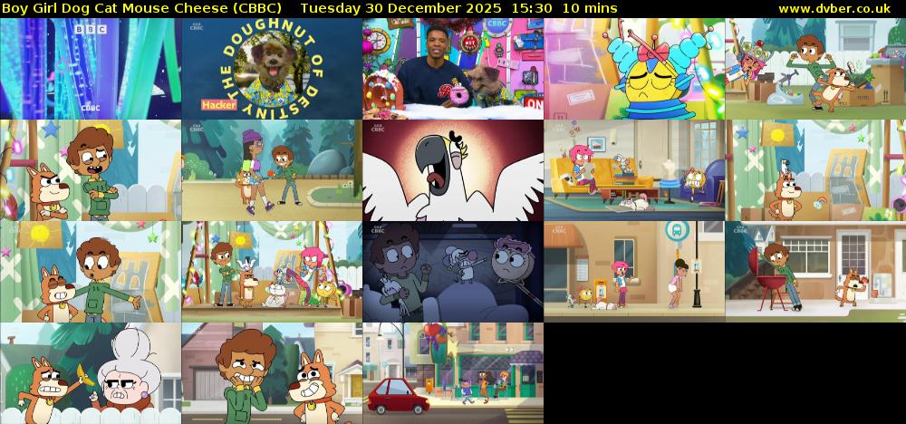 Boy Girl Dog Cat Mouse Cheese (CBBC) Tuesday 30 December 2025 15:30 - 15:40