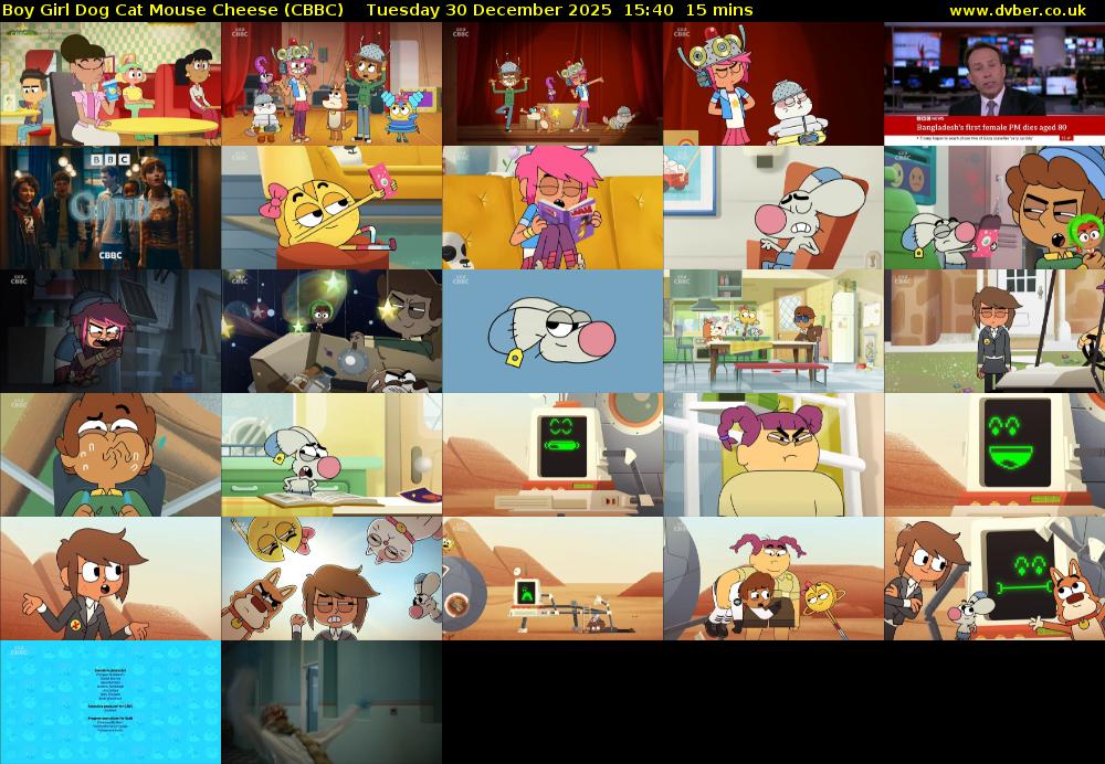 Boy Girl Dog Cat Mouse Cheese (CBBC) Tuesday 30 December 2025 15:40 - 15:55