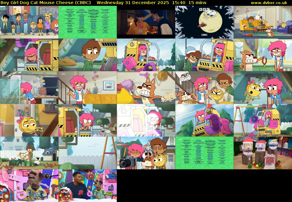Boy Girl Dog Cat Mouse Cheese (CBBC) Wednesday 31 December 2025 15:40 - 15:55