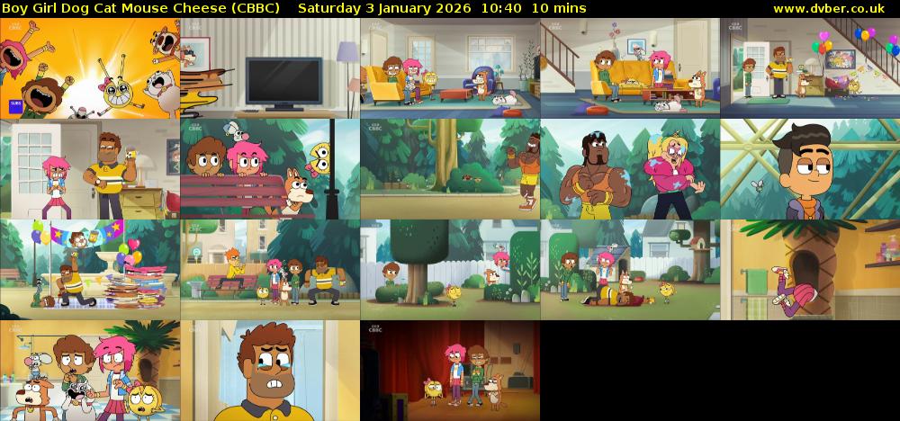 Boy Girl Dog Cat Mouse Cheese (CBBC) Saturday 3 January 2026 10:40 - 10:50
