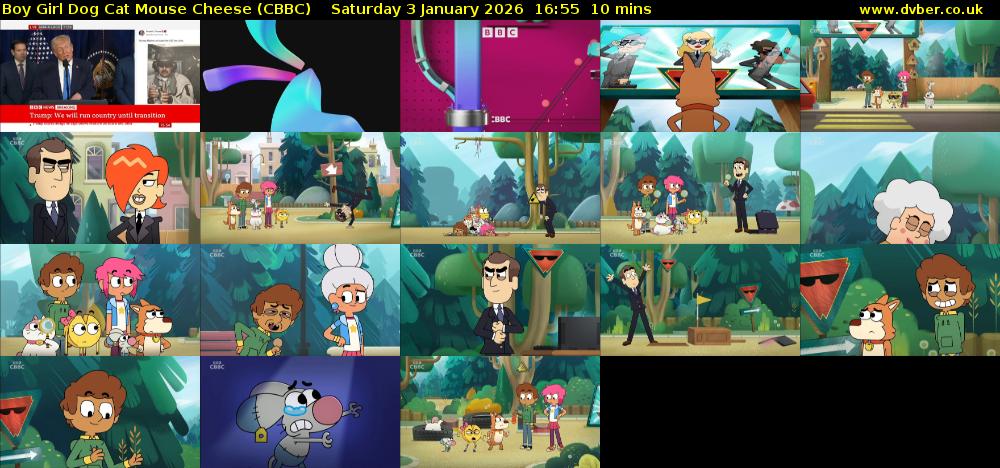Boy Girl Dog Cat Mouse Cheese (CBBC) Saturday 3 January 2026 16:55 - 17:05