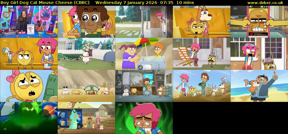 Boy Girl Dog Cat Mouse Cheese (CBBC) Wednesday 7 January 2026 07:35 - 07:45