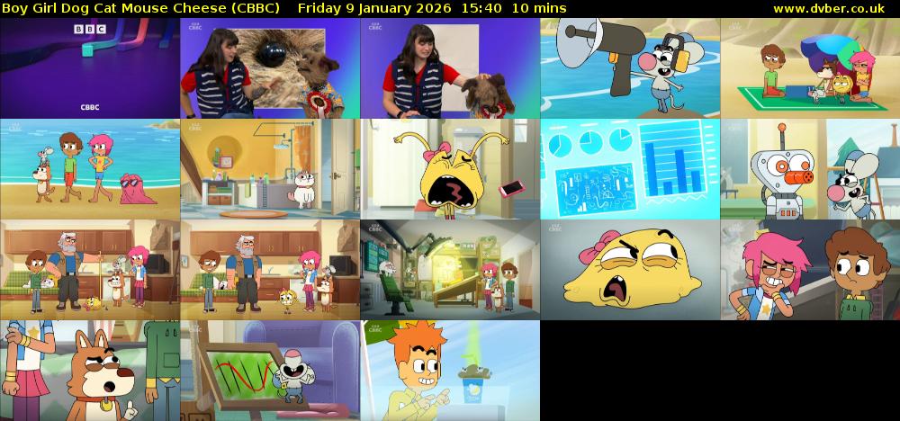 Boy Girl Dog Cat Mouse Cheese (CBBC) Friday 9 January 2026 15:40 - 15:50
