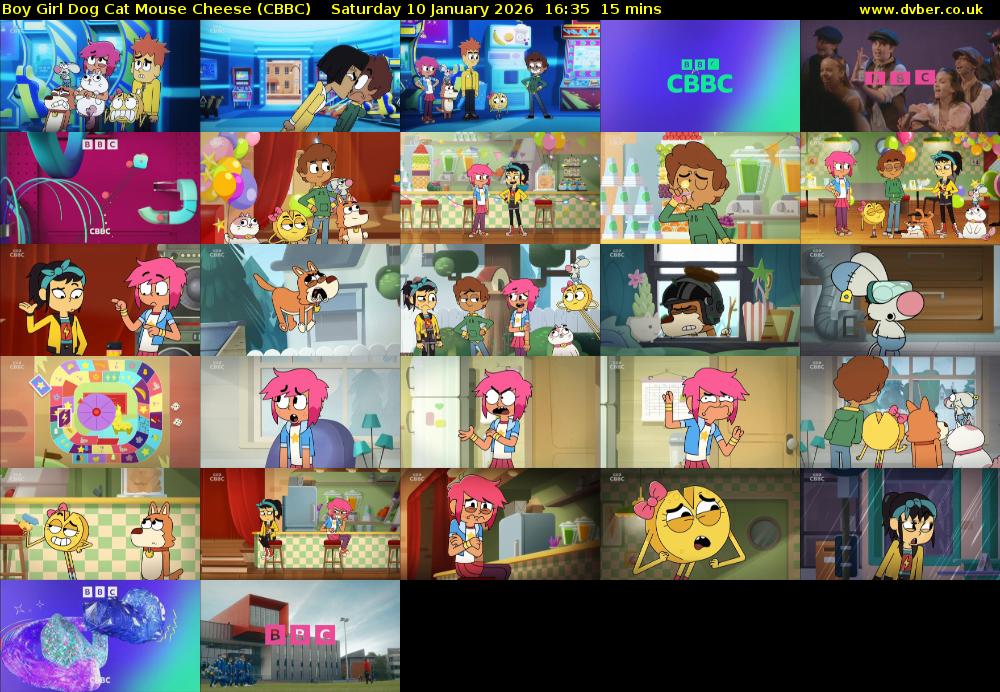 Boy Girl Dog Cat Mouse Cheese (CBBC) Saturday 10 January 2026 16:35 - 16:50