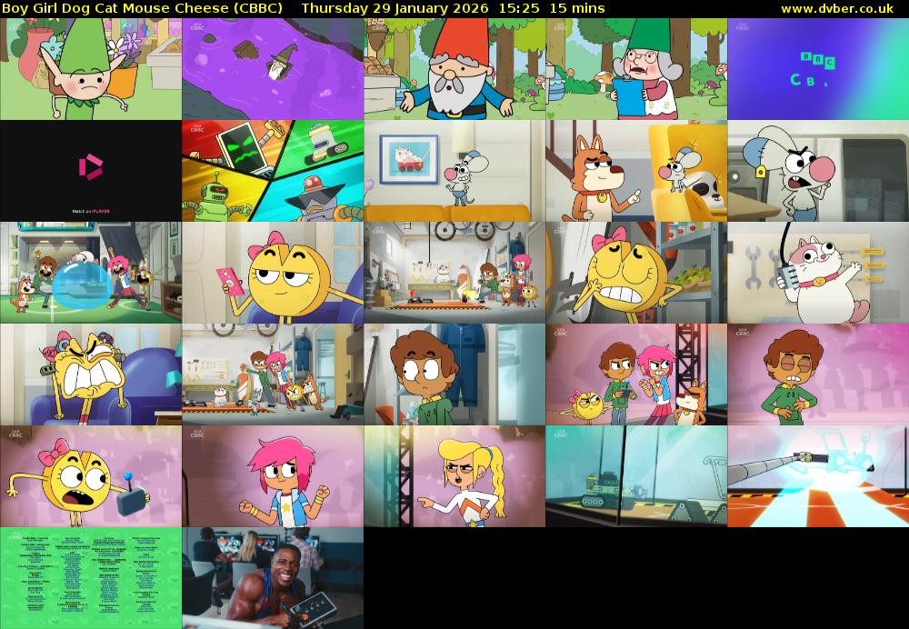 Boy Girl Dog Cat Mouse Cheese (CBBC) Thursday 29 January 2026 15:25 - 15:40