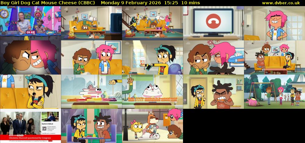 Boy Girl Dog Cat Mouse Cheese (CBBC) Monday 9 February 2026 15:25 - 15:35