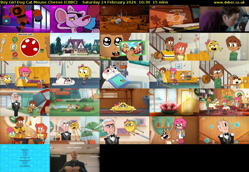 Boy Girl Dog Cat Mouse Cheese (CBBC) Saturday 14 February 2026 16:30 - 16:45