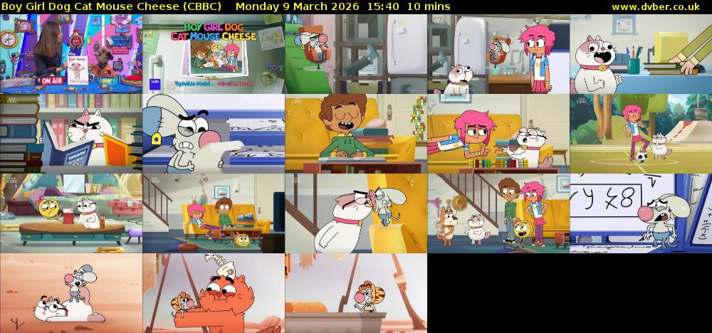 Boy Girl Dog Cat Mouse Cheese (CBBC) Monday 9 March 2026 15:40 - 15:50
