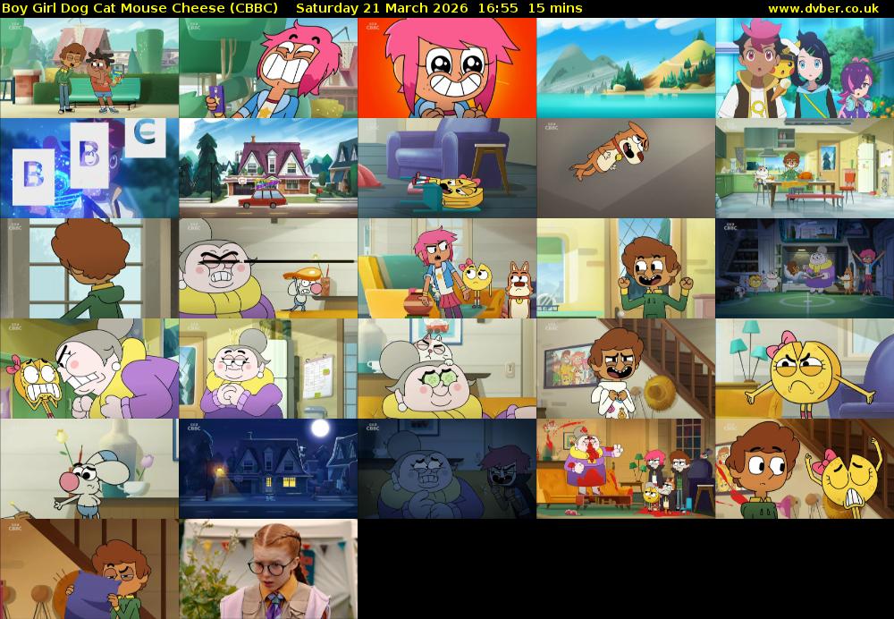 Boy Girl Dog Cat Mouse Cheese (CBBC) Saturday 21 March 2026 16:55 - 17:10