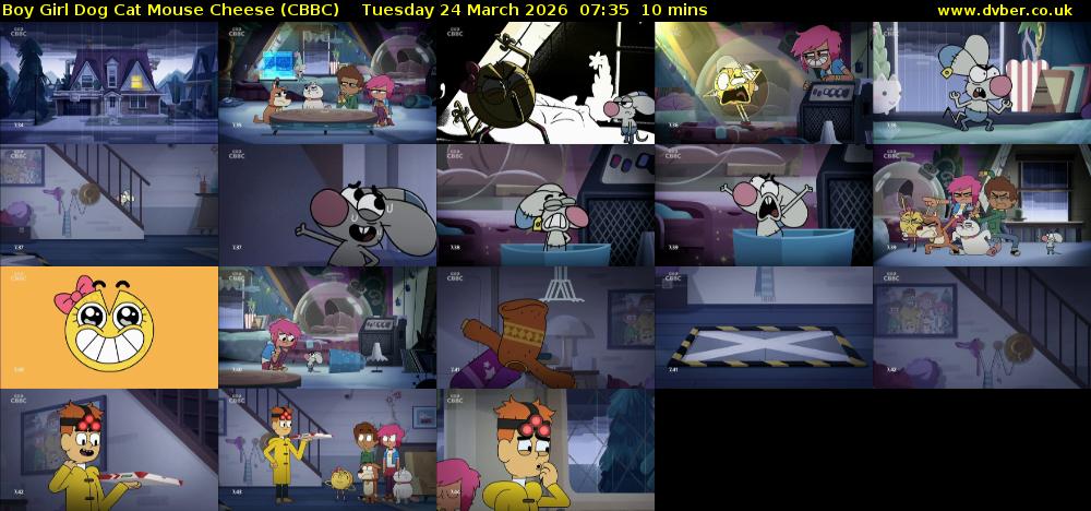 Boy Girl Dog Cat Mouse Cheese (CBBC) Tuesday 24 March 2026 07:35 - 07:45