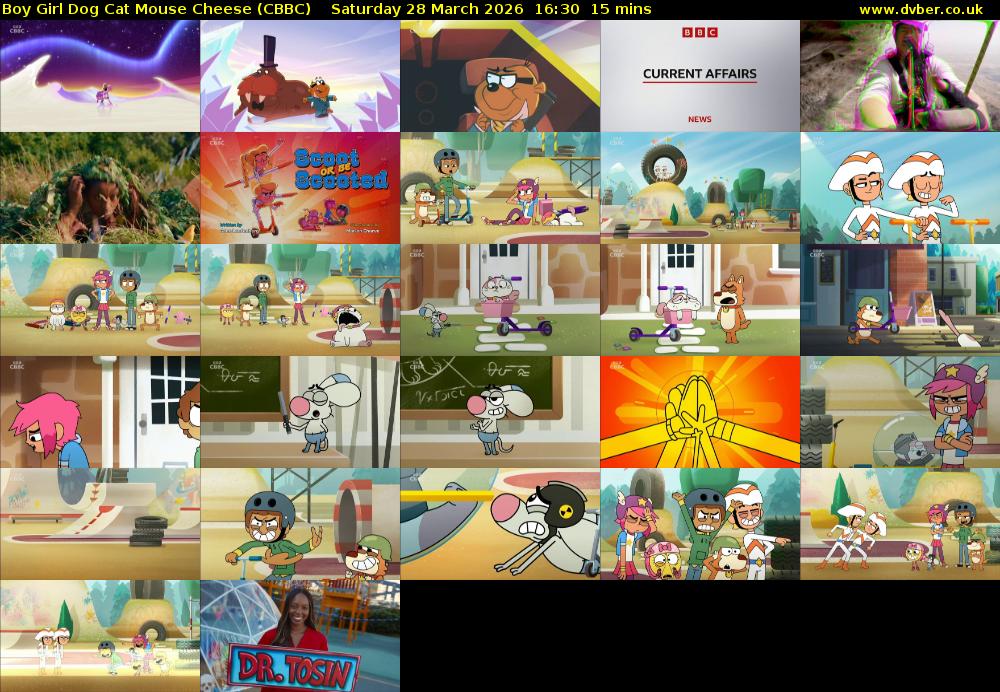 Boy Girl Dog Cat Mouse Cheese (CBBC) Saturday 28 March 2026 16:30 - 16:45