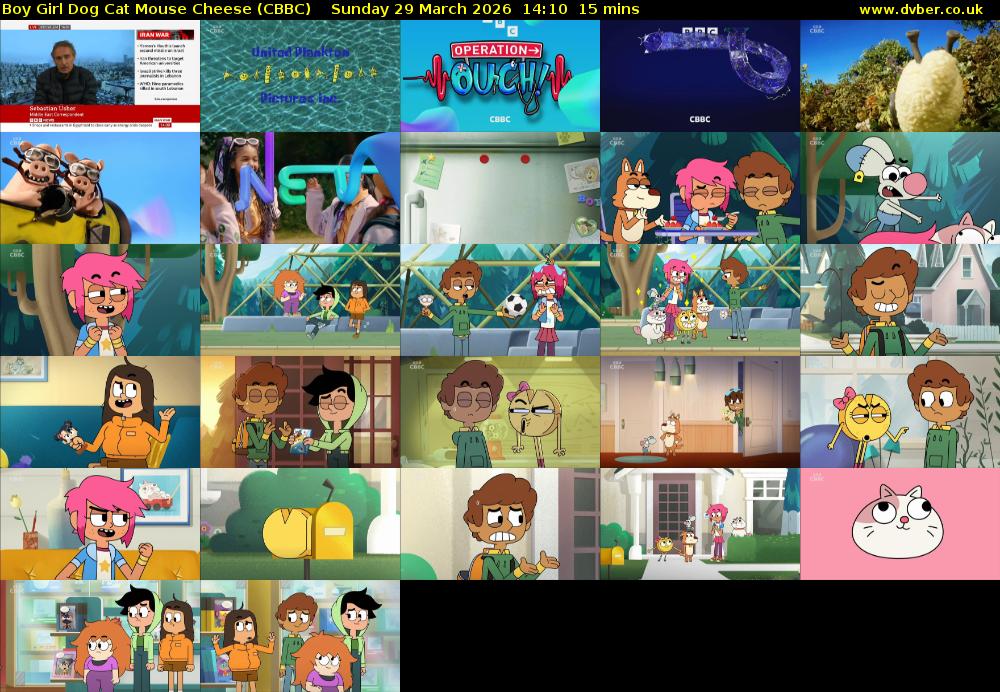 Boy Girl Dog Cat Mouse Cheese (CBBC) Sunday 29 March 2026 14:10 - 14:25