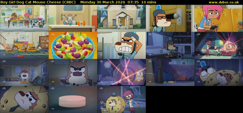 Boy Girl Dog Cat Mouse Cheese (CBBC) Monday 30 March 2026 07:35 - 07:45