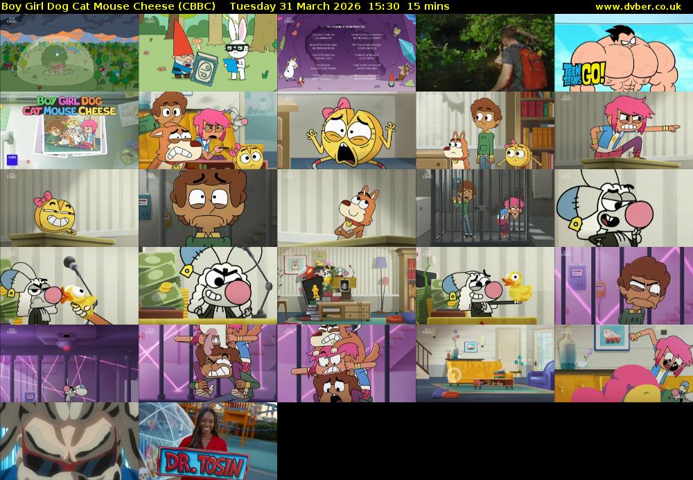 Boy Girl Dog Cat Mouse Cheese (CBBC) Tuesday 31 March 2026 15:30 - 15:45