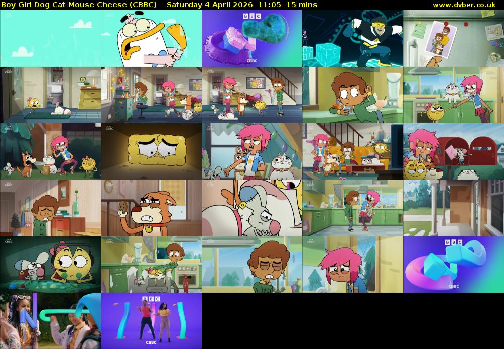 Boy Girl Dog Cat Mouse Cheese (CBBC) Saturday 4 April 2026 11:05 - 11:20