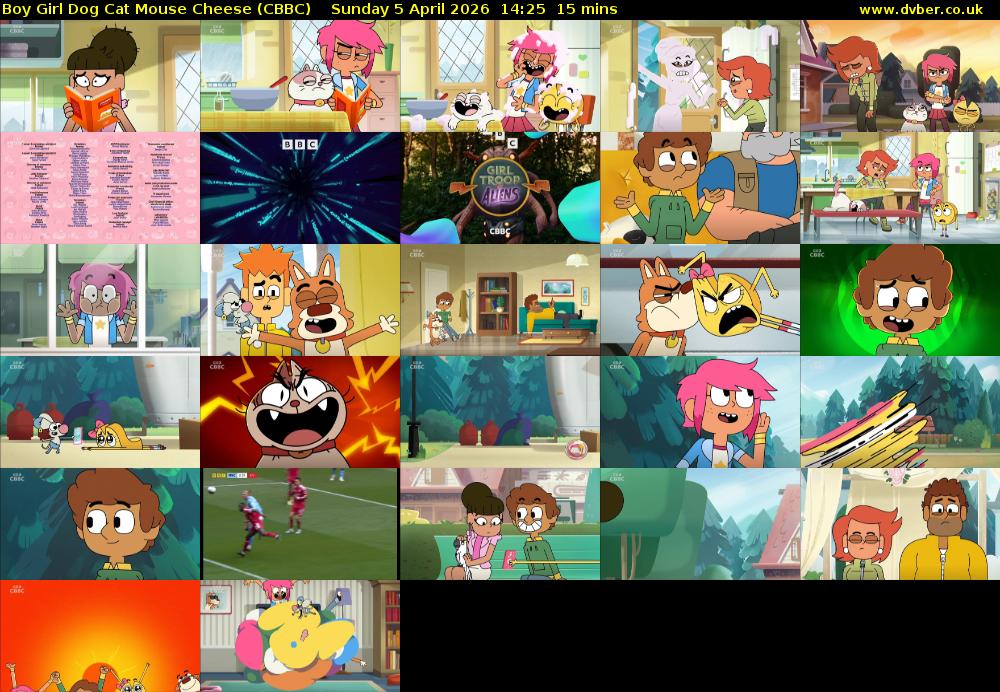 Boy Girl Dog Cat Mouse Cheese (CBBC) Sunday 5 April 2026 14:25 - 14:40
