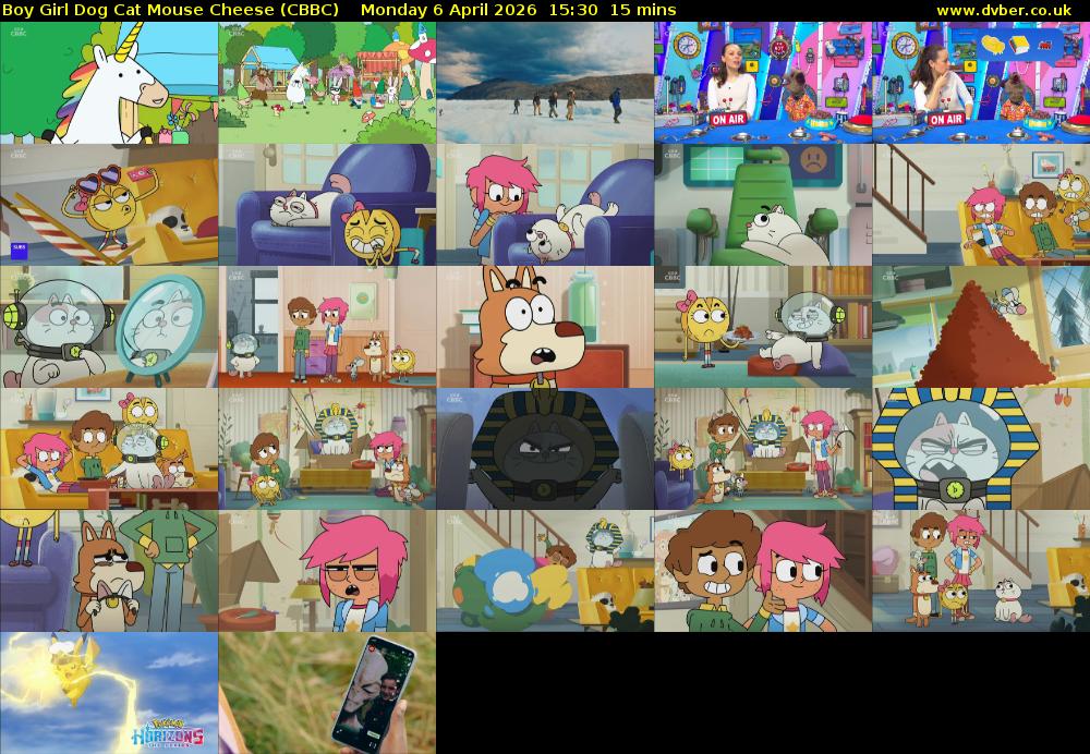 Boy Girl Dog Cat Mouse Cheese (CBBC) Monday 6 April 2026 15:30 - 15:45