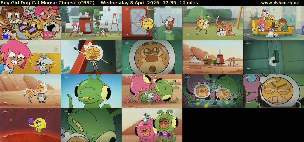 Boy Girl Dog Cat Mouse Cheese (CBBC) Wednesday 8 April 2026 07:35 - 07:45