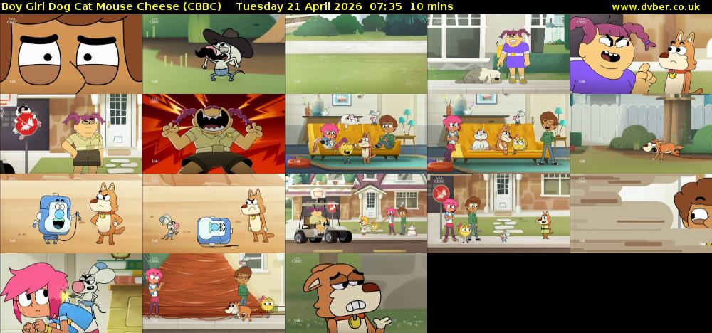 Boy Girl Dog Cat Mouse Cheese (CBBC) Tuesday 21 April 2026 07:35 - 07:45
