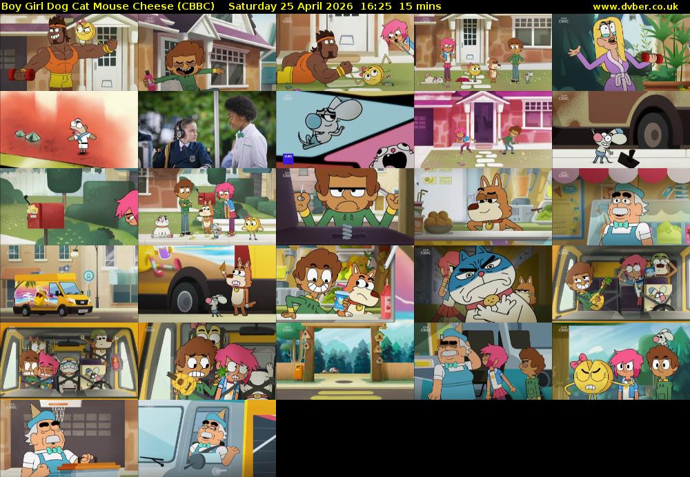 Boy Girl Dog Cat Mouse Cheese (CBBC) Saturday 25 April 2026 16:25 - 16:40