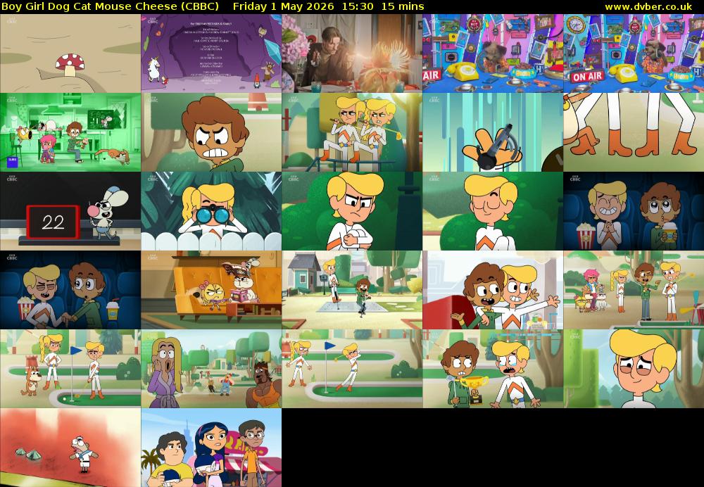 Boy Girl Dog Cat Mouse Cheese (CBBC) Friday 1 May 2026 15:30 - 15:45