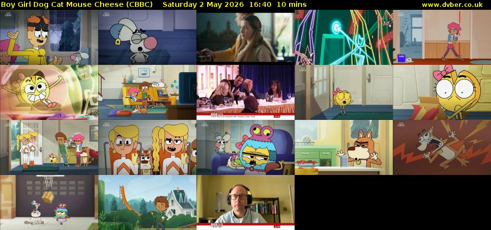 Boy Girl Dog Cat Mouse Cheese (CBBC) Saturday 2 May 2026 16:40 - 16:50