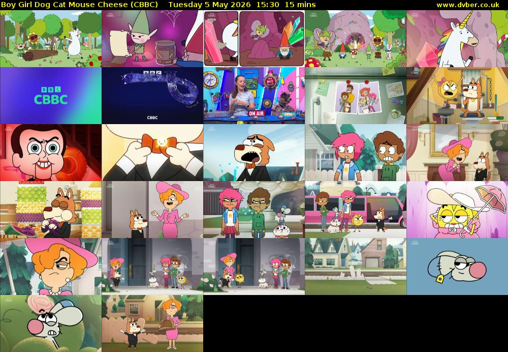 Boy Girl Dog Cat Mouse Cheese (CBBC) Tuesday 5 May 2026 15:30 - 15:45