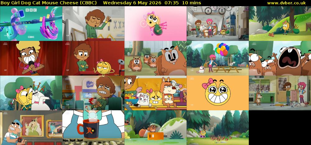Boy Girl Dog Cat Mouse Cheese (CBBC) Wednesday 6 May 2026 07:35 - 07:45