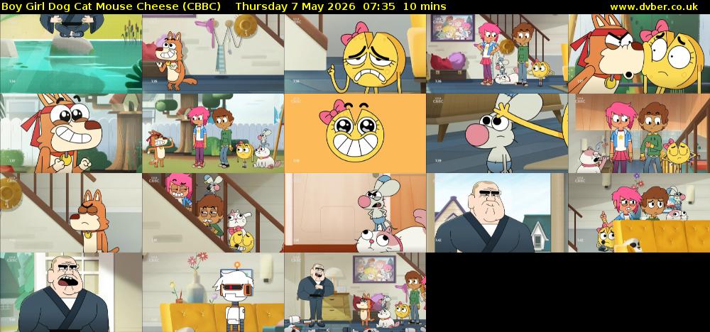 Boy Girl Dog Cat Mouse Cheese (CBBC) Thursday 7 May 2026 07:35 - 07:45
