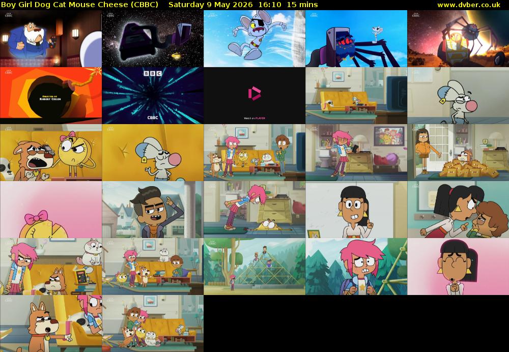 Boy Girl Dog Cat Mouse Cheese (CBBC) Saturday 9 May 2026 16:10 - 16:25