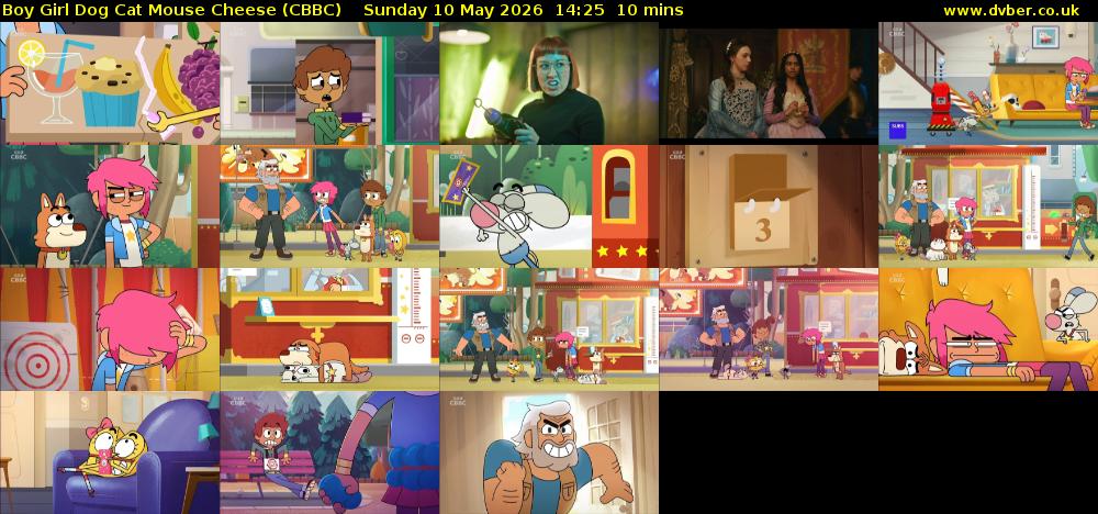 Boy Girl Dog Cat Mouse Cheese (CBBC) Sunday 10 May 2026 14:25 - 14:35