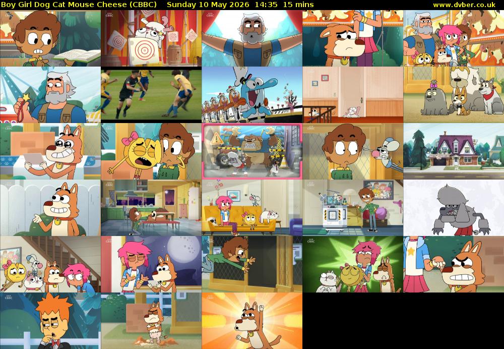 Boy Girl Dog Cat Mouse Cheese (CBBC) Sunday 10 May 2026 14:35 - 14:50
