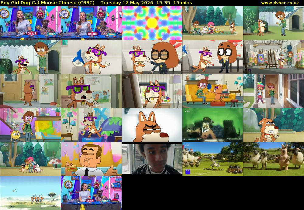 Boy Girl Dog Cat Mouse Cheese (CBBC) Tuesday 12 May 2026 15:35 - 15:50