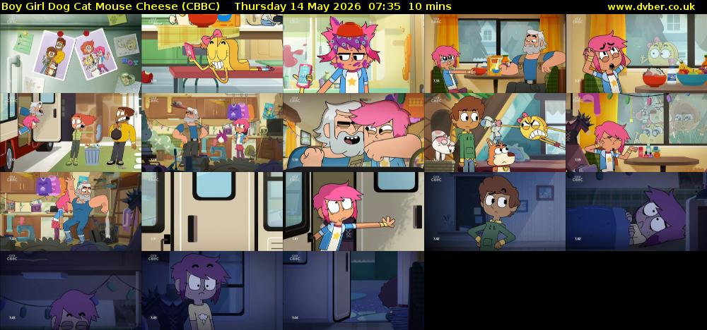 Boy Girl Dog Cat Mouse Cheese (CBBC) Thursday 14 May 2026 07:35 - 07:45