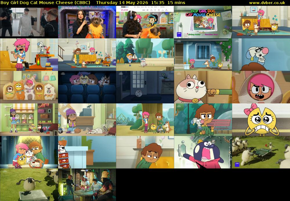 Boy Girl Dog Cat Mouse Cheese (CBBC) Thursday 14 May 2026 15:35 - 15:50