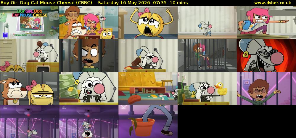 Boy Girl Dog Cat Mouse Cheese (CBBC) Saturday 16 May 2026 07:35 - 07:45