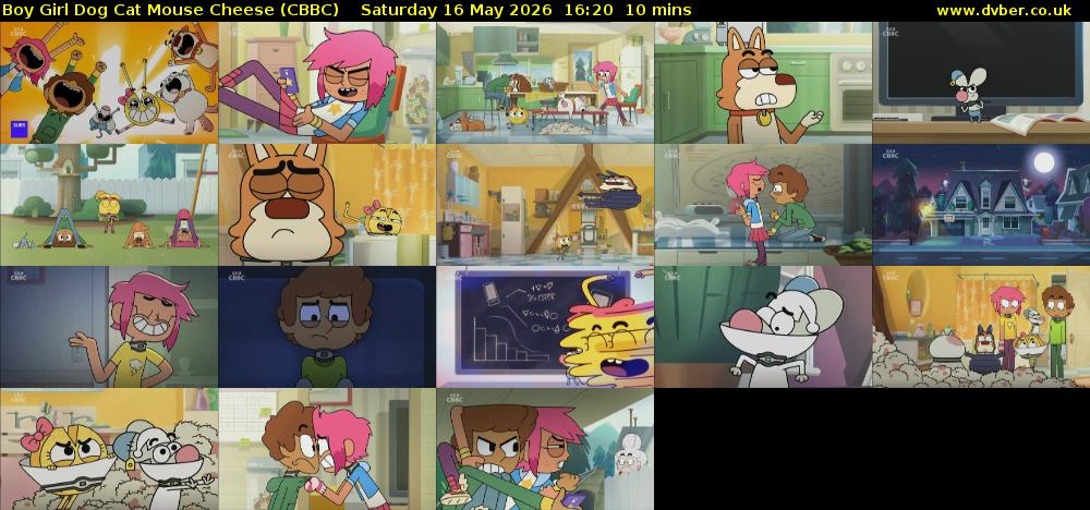 Boy Girl Dog Cat Mouse Cheese (CBBC) Saturday 16 May 2026 16:20 - 16:30
