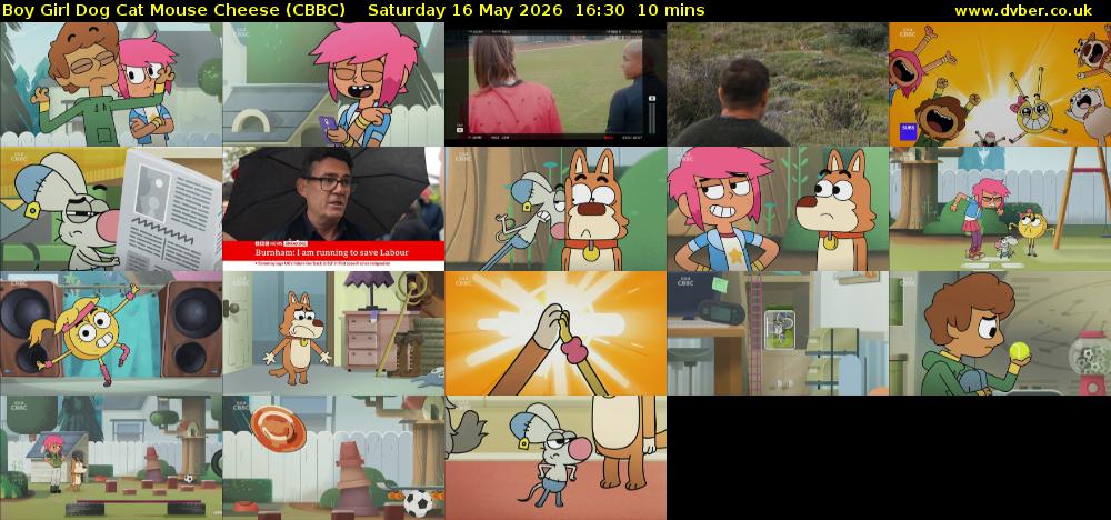 Boy Girl Dog Cat Mouse Cheese (CBBC) Saturday 16 May 2026 16:30 - 16:40