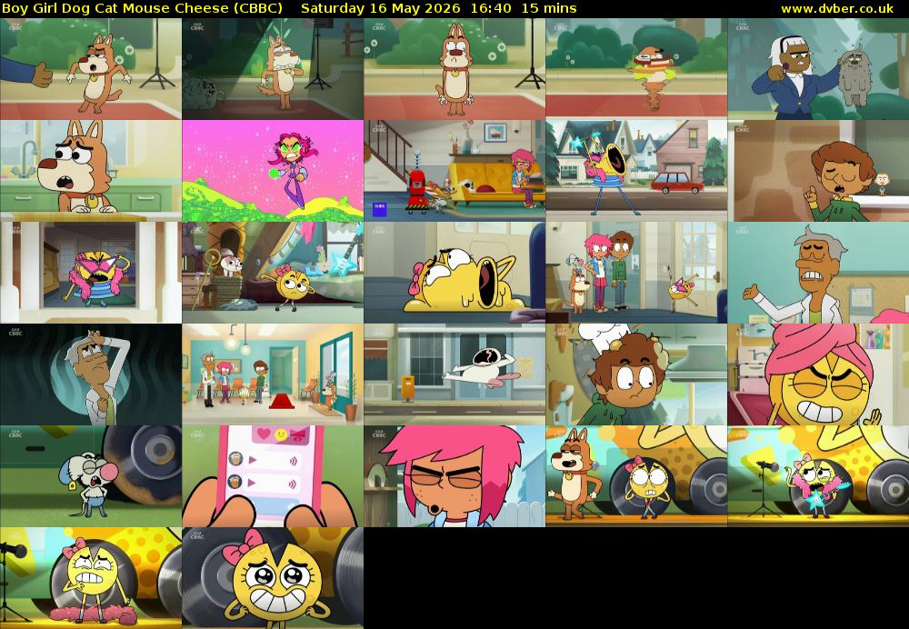 Boy Girl Dog Cat Mouse Cheese (CBBC) Saturday 16 May 2026 16:40 - 16:55