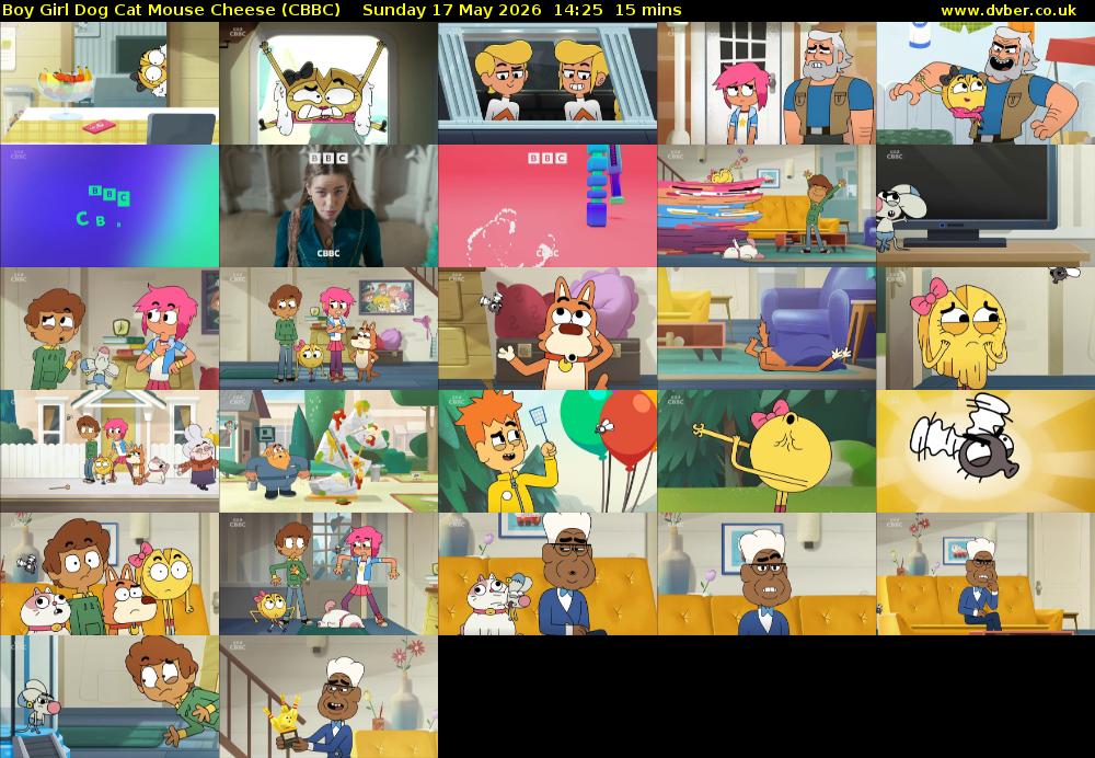 Boy Girl Dog Cat Mouse Cheese (CBBC) Sunday 17 May 2026 14:25 - 14:40