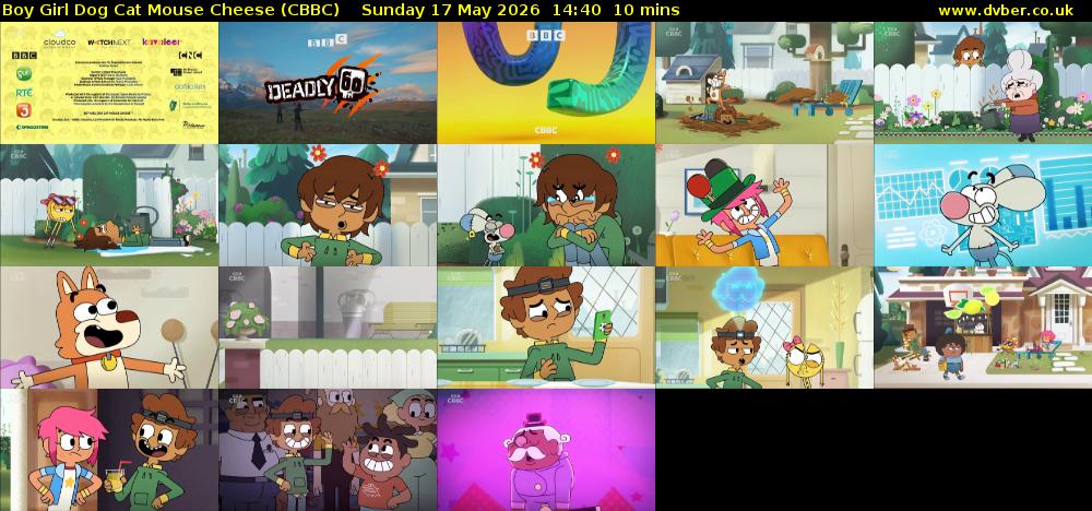 Boy Girl Dog Cat Mouse Cheese (CBBC) Sunday 17 May 2026 14:40 - 14:50