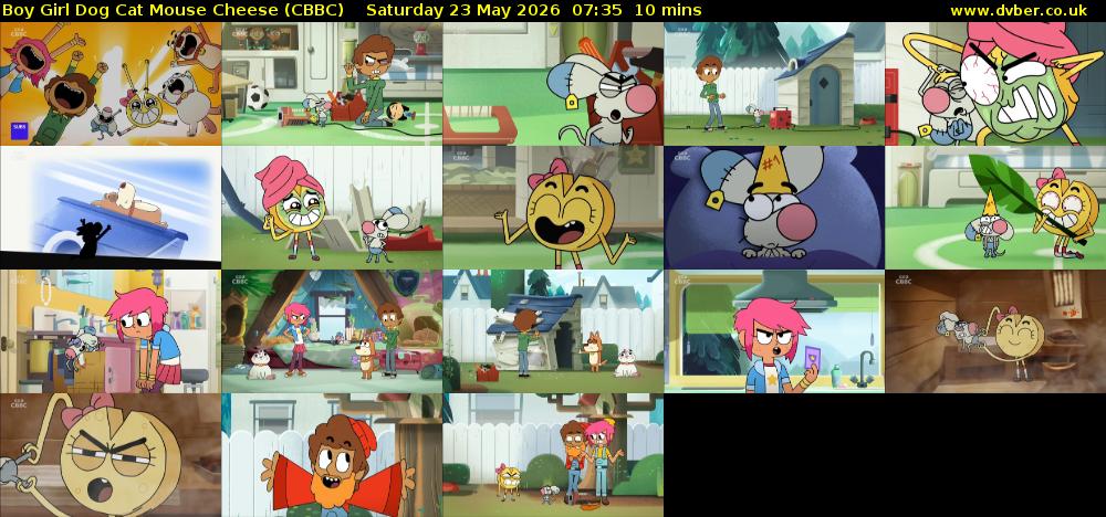 Boy Girl Dog Cat Mouse Cheese (CBBC) Saturday 23 May 2026 07:35 - 07:45