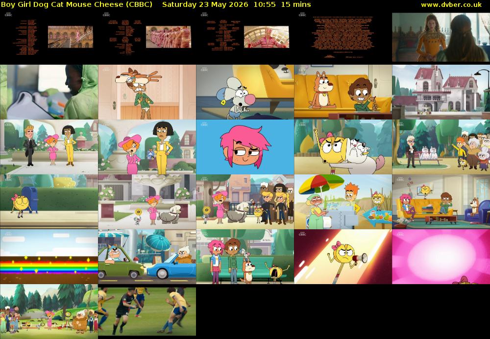 Boy Girl Dog Cat Mouse Cheese (CBBC) Saturday 23 May 2026 10:55 - 11:10