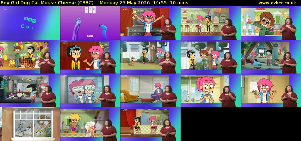 Boy Girl Dog Cat Mouse Cheese (CBBC) Monday 25 May 2026 14:55 - 15:05
