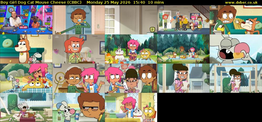 Boy Girl Dog Cat Mouse Cheese (CBBC) Monday 25 May 2026 15:40 - 15:50