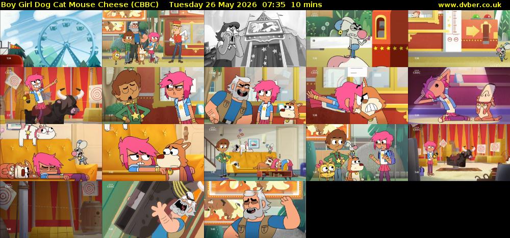 Boy Girl Dog Cat Mouse Cheese (CBBC) Tuesday 26 May 2026 07:35 - 07:45