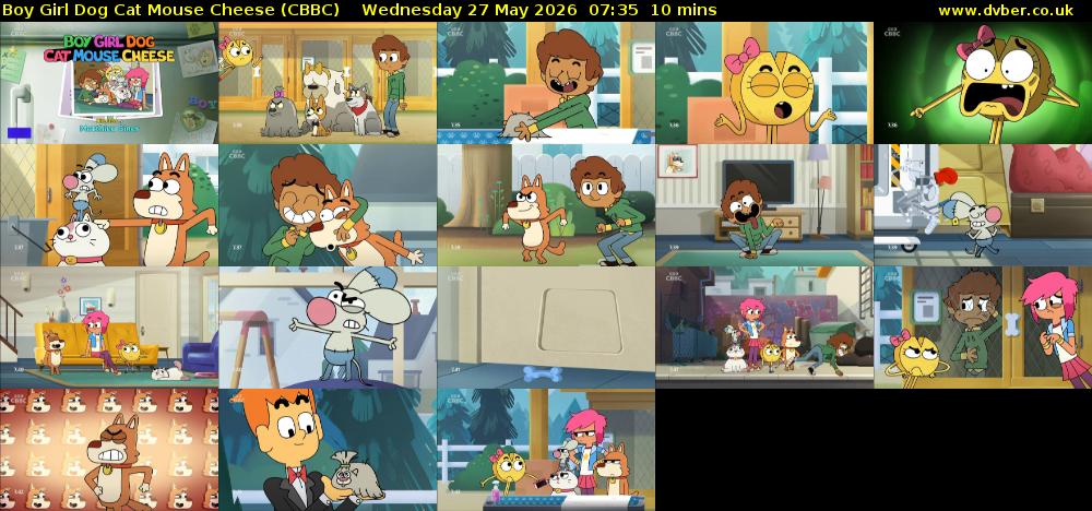 Boy Girl Dog Cat Mouse Cheese (CBBC) Wednesday 27 May 2026 07:35 - 07:45
