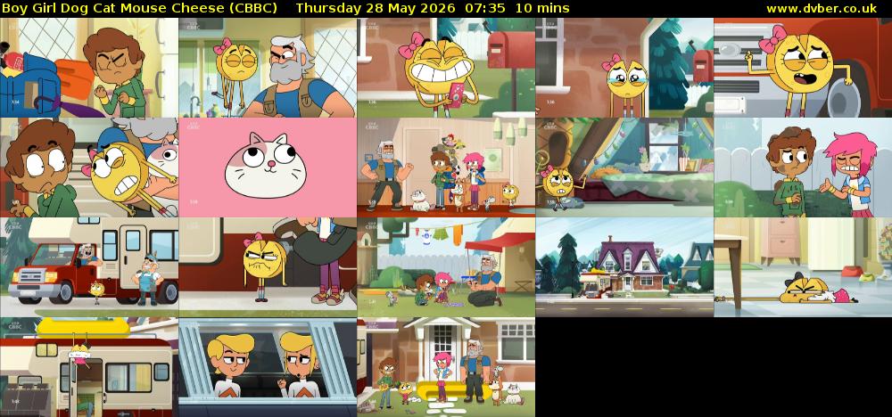 Boy Girl Dog Cat Mouse Cheese (CBBC) Thursday 28 May 2026 07:35 - 07:45