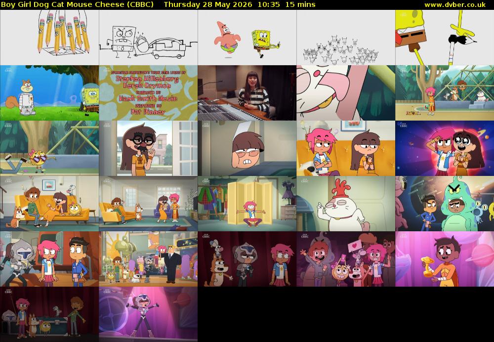 Boy Girl Dog Cat Mouse Cheese (CBBC) Thursday 28 May 2026 10:35 - 10:50